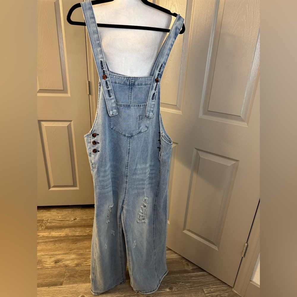 Light Blue Denim Women's Overalls